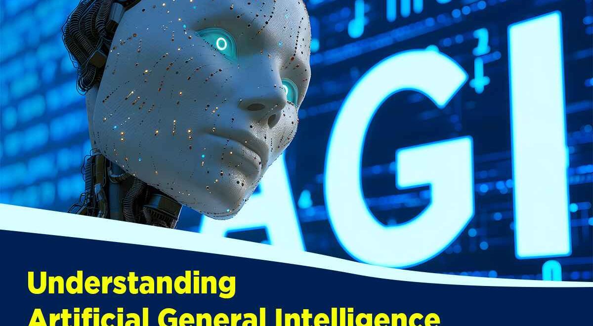Artificial general intelligence, Applications of AGI illustration, AGI integration in fields graphic